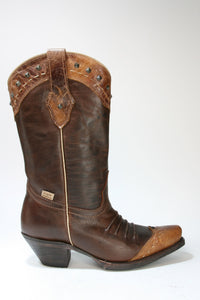 WBL-28 Stars and Stripes Cowboystiefel Brown