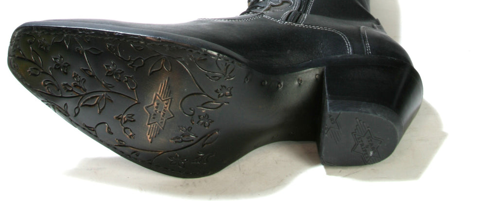 WBL-30 Stars and Stripes Lace-Up Boots Black