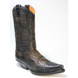 Boots By Boots 3241 Sendra Boots Cowboystiefel Barbados Quersia Python Braun