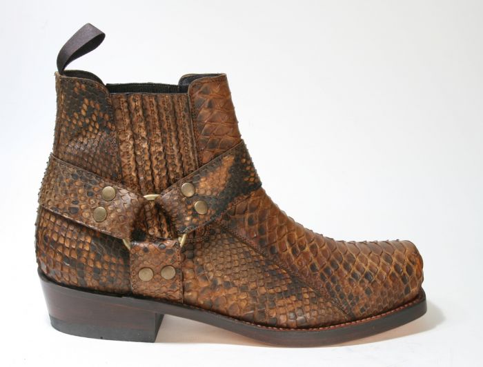Biker boots snake discount