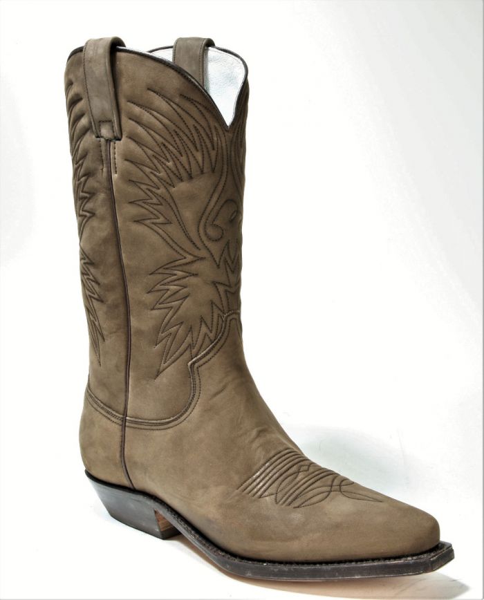 033 VIDAL Cowboystiefel Nubuk Moka d