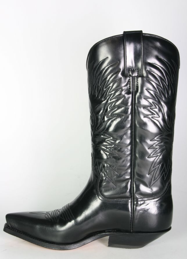 044 Vidal Cowboystiefel Flo. Negro
