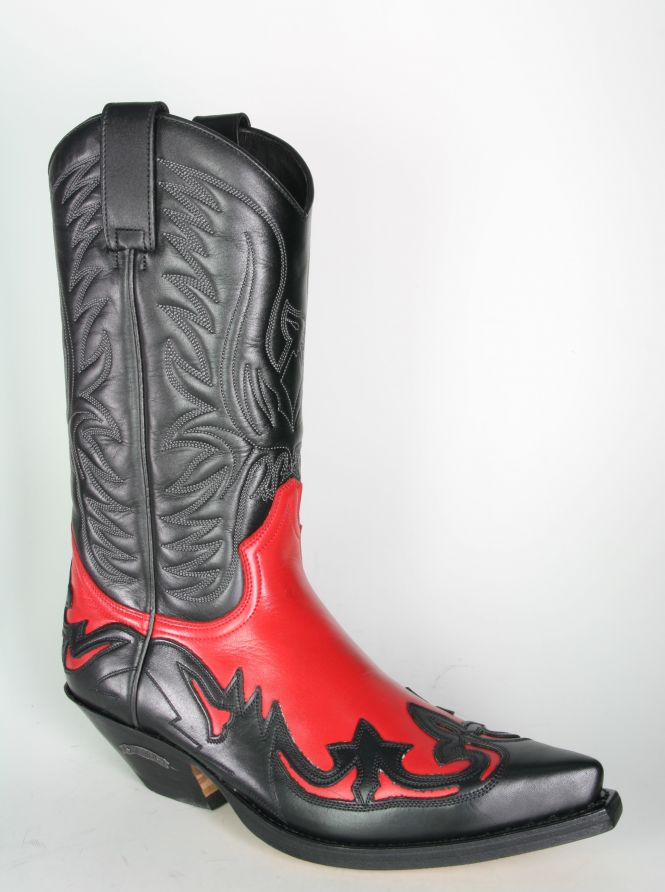 Boots By Boots 3241 Sendra Cowboystiefel Negro Rojo Men