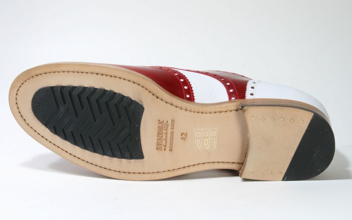 37830 Sendra Halbschuhe Budapester Rojo X Blanco