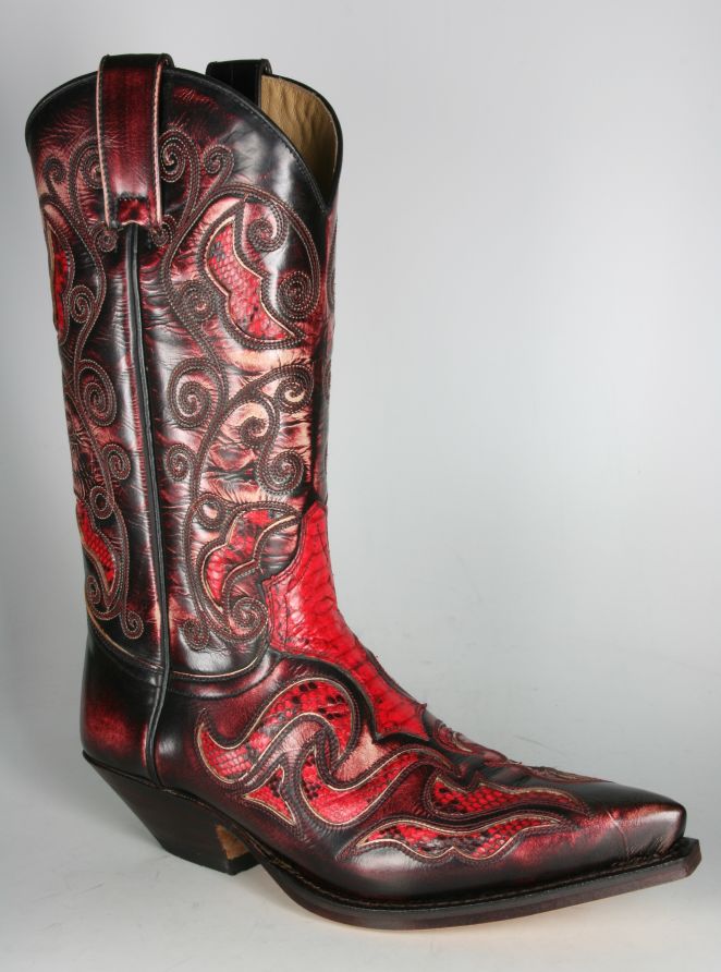 Boots By Boots - 7428 Cowboystiefel Rojo Python 080
