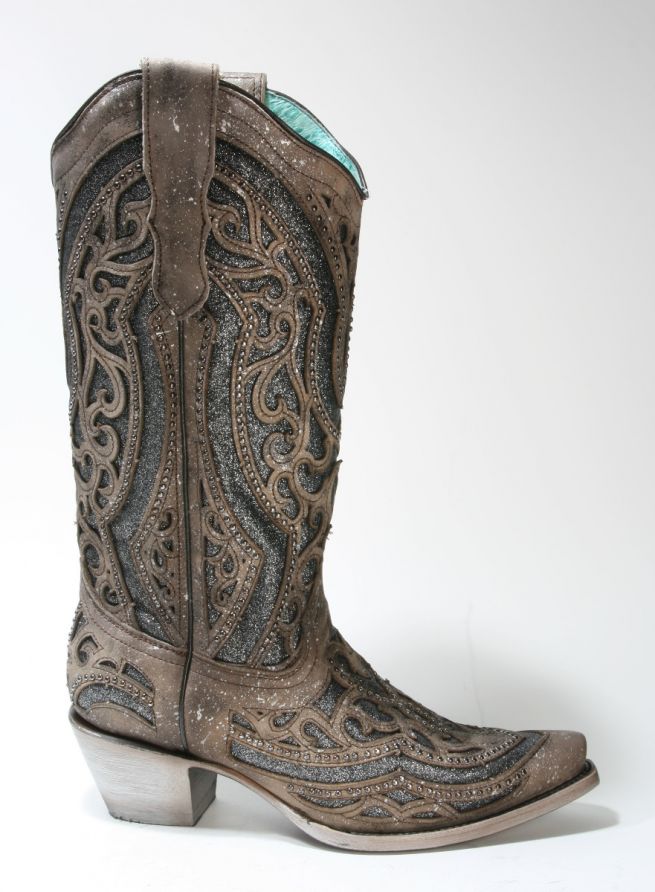 A1569 Corral Boots Cowboyboots Brown Grey