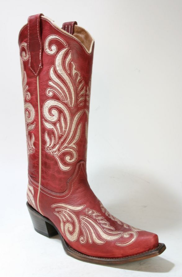 Red corral boots clearance