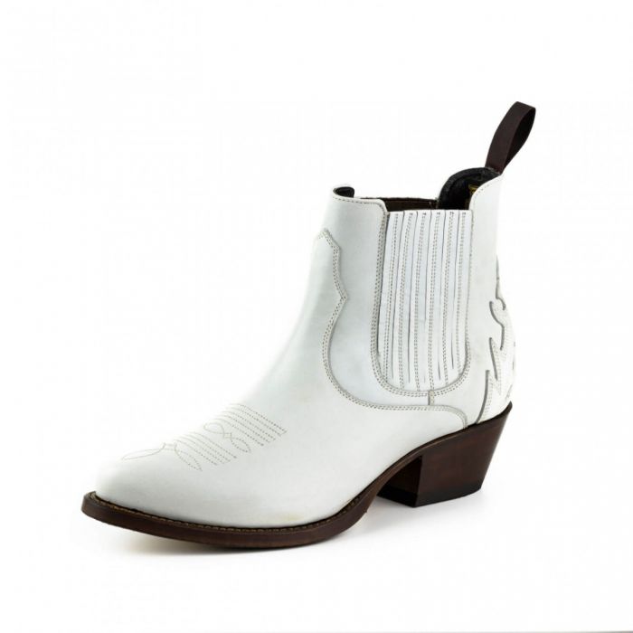 White ankle boots cowboy hot sale