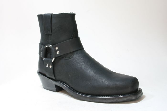 2057 OLDWEST Bikerboots Black Distress