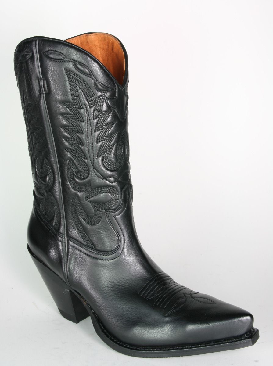 sendra black cowboy boots