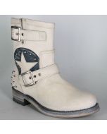 10796 Sendra Bikerboots Chiquita Raspado Marfil