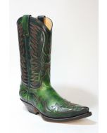 3241 Sendra Boots Cowboystiefel Flora Verde Botella