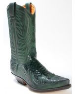 3241 Sendra Cowboystiefel Salvaje Forest Python Barr. Verde 