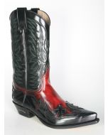 3241 Sendra Cowboystiefel Flor. Negro Flor. Rojo