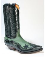 3241 Sendra Cowboystiefel Flor. Verde Nubuk Verde