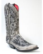 5529 Sendra Cowboystiefel Hurricane Marfil Negro