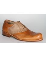 6001 Hobo Halbschuhe Saddleshoe Caramel Safari Brushed