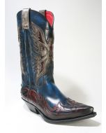6885 Sendra Cowboystiefel Hurricane Rojo Azul