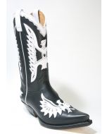 6990 Sendra Boots Cowboystiefel Negro Blanco