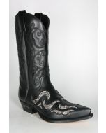 7490 Sendra Cowboystiefel Ciclon Negro Python Natural