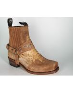 7811 Sendra Bikerboots Spr. Chocolate Python Cami