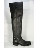 8105 Sendra Bikerboots Overknees Negro