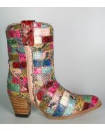 8507 Sendra Cowboystiefel Python Patchwork Color hoch