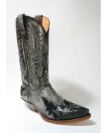 8733 Sendra Cowboystiefel Flor. Negro Denver Hueso