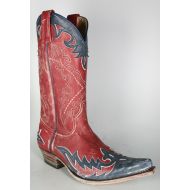 9669 Sendra Cowboystiefel Azul Rojo Vintage