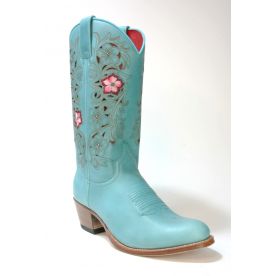  19189 Sendra Boots DEBORA Arizona Aqua Flower