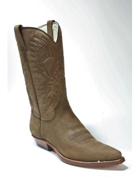 033 VIDAL Cowboystiefel Nubuk Moka h