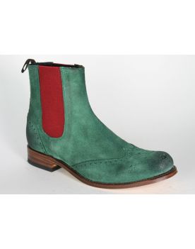 10049 Sendra Chelsea Boots Wildleder Verde