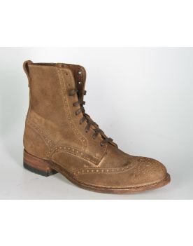 10052 Sendra Schnürstiefel Stone Wax Natural