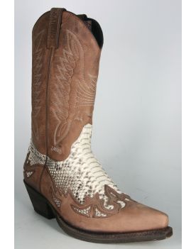 10106 Sancho Cowboystiefel Moka Python Natural 