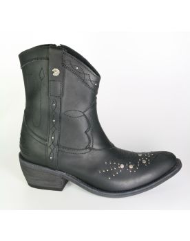 10112 Sancho Stiefelette Negro Nieten