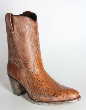 10319 Sendra Cowboystiefel DONNA Python Barr. Peanut