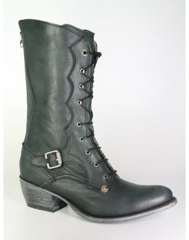 10403 Sancho Schnürstiefel Vintage Negro