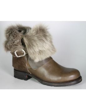 11342 Sendra Kurzstiefel Oyster Taupe Lammfell