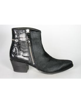 11841 Sendra Stiefelette LIA Negro Pelo Python