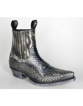 12307 Sendra Boots Stiefeletten Snowcer Negro Python