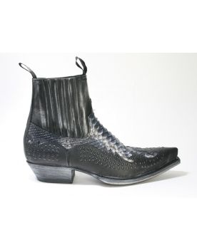 12307 Sendra Boots Stiefeletten Snowcer Negro Python schwarz