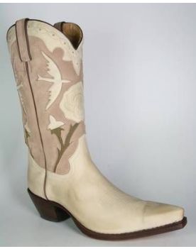 1625 Tony Mora Cowboystiefel Nub. Bone