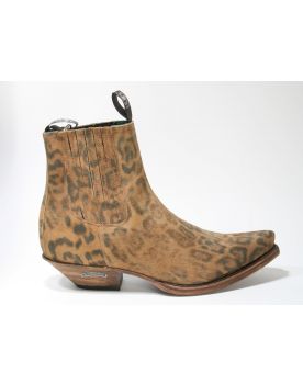 1692 Sendra Stiefeletten Animal Print Serr. Lince Natural