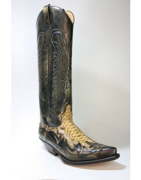 17354 Sendra Denver Tierra Python Panizo Hochschaft Cowboystiefel