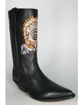 1763 Tony Mora Cowboystiefel Negro Indianer