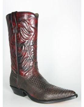 1887 Tony Mora Cowboystiefel Python Vino