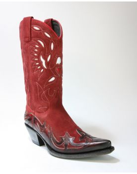 19182 Sendra Cowboystiefel GAIA Hurr. Rojo Garduna Blanco