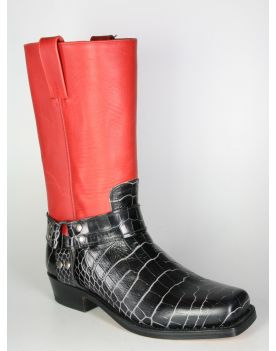 1918 Sendra Bikerboots Coco Gold roter Schaft