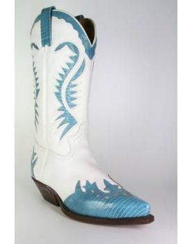 2535 Sendra Cowboystiefel Lagato Turquesa Blanco