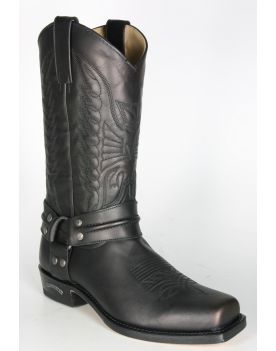 2621 Sendra Bikerboots Negro Stickung